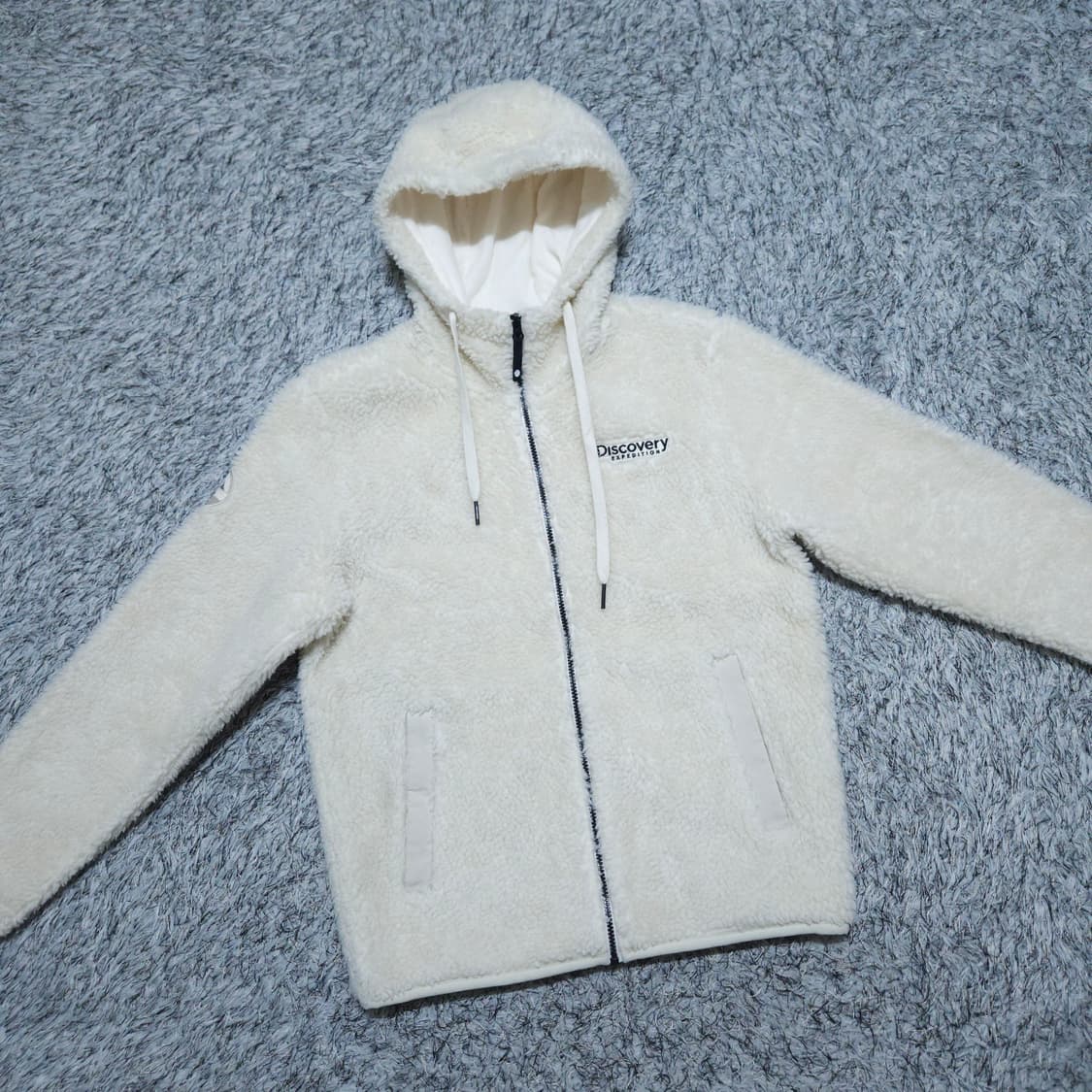 디스커버리)95 남자 뽀글이 후드집업 양털 / 왕눈이샵 상품이미지2