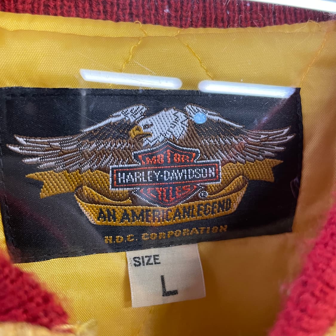 90s 할리 데이비슨 울 블루종 자켓 상품이미지5