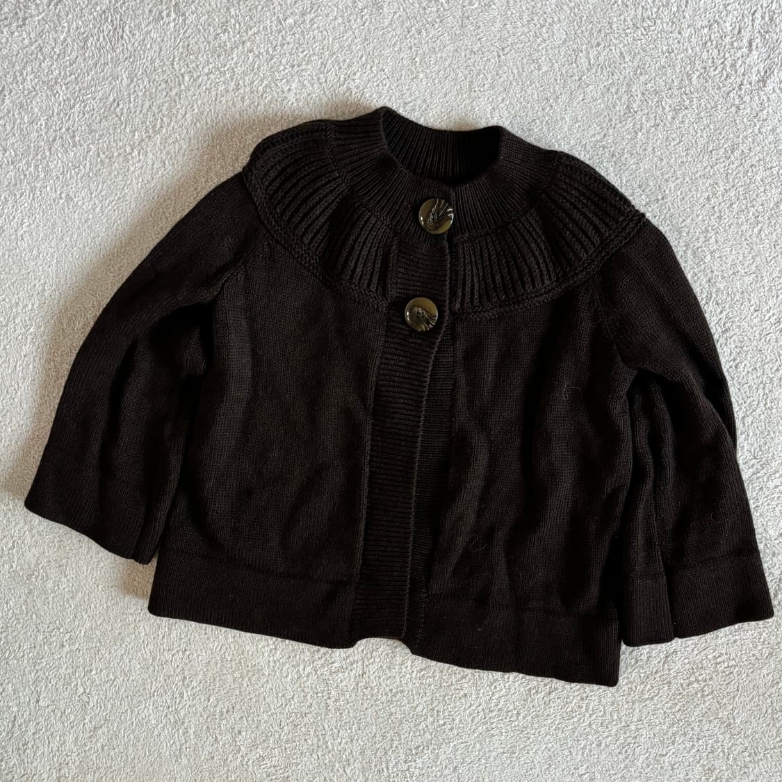 일본빈티지 banana republic 브라운 크롭 작사 니트가디건  상품이미지1