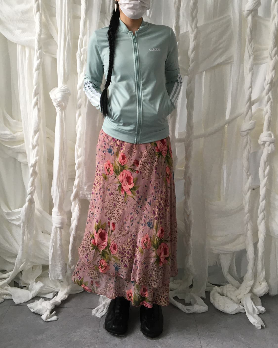 Flower pattern long skirt 상품이미지4