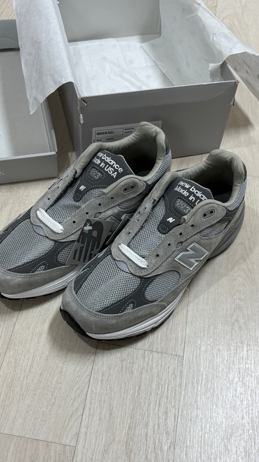 Usa 뉴발란스 993 그레이 275 풀박 새상품 상품이미지3