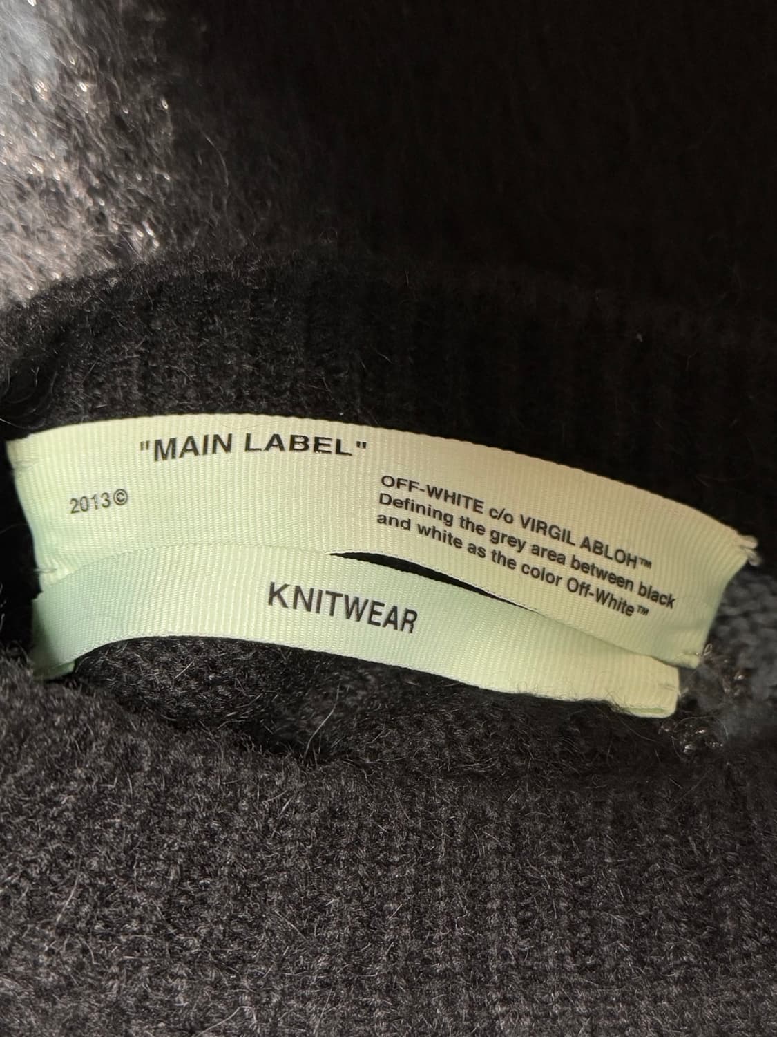 Off-White 18 F/W 모헤어 크루넥 스웨터 상품이미지3