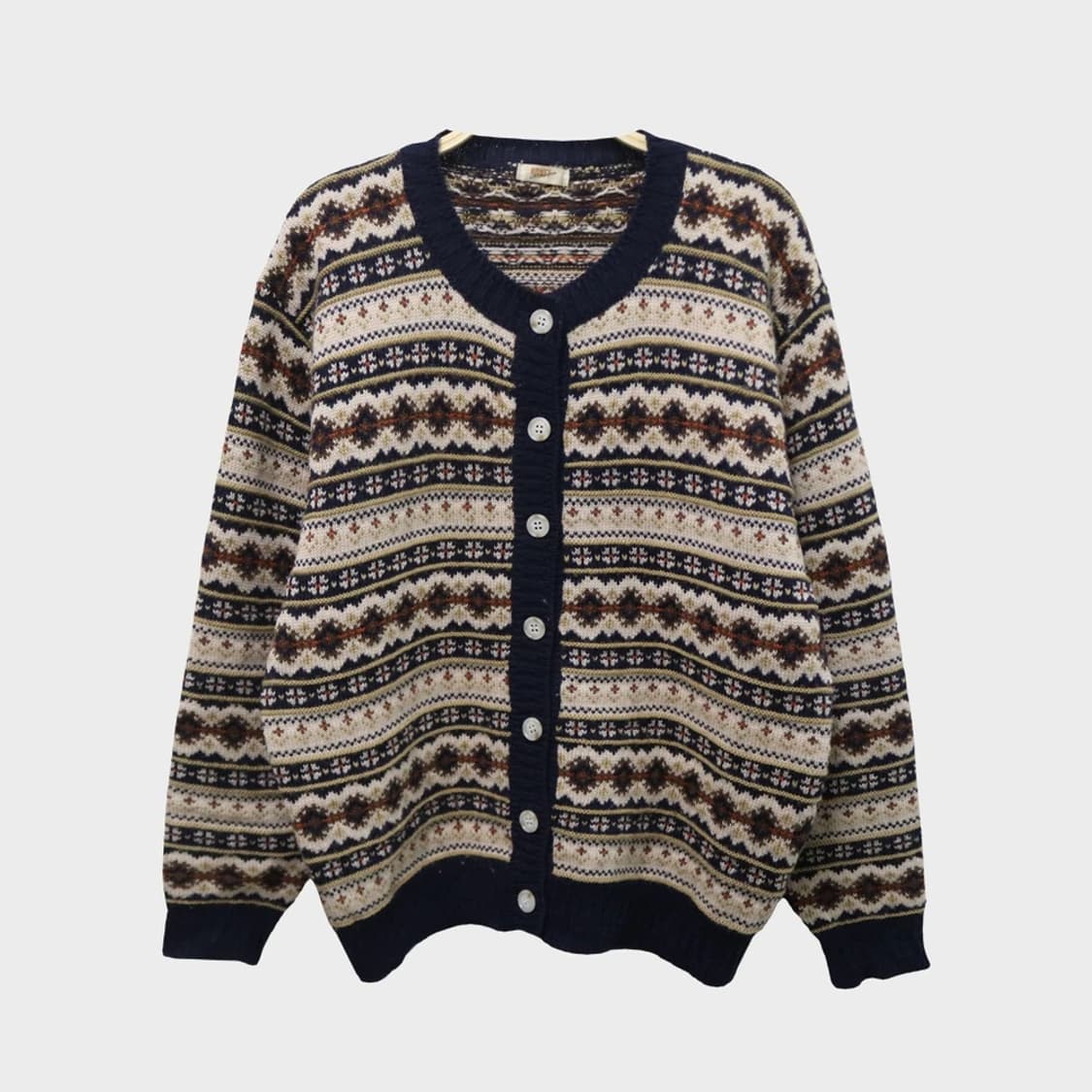 NOMET 패턴 울 혼방 가디건 61351 상품이미지1