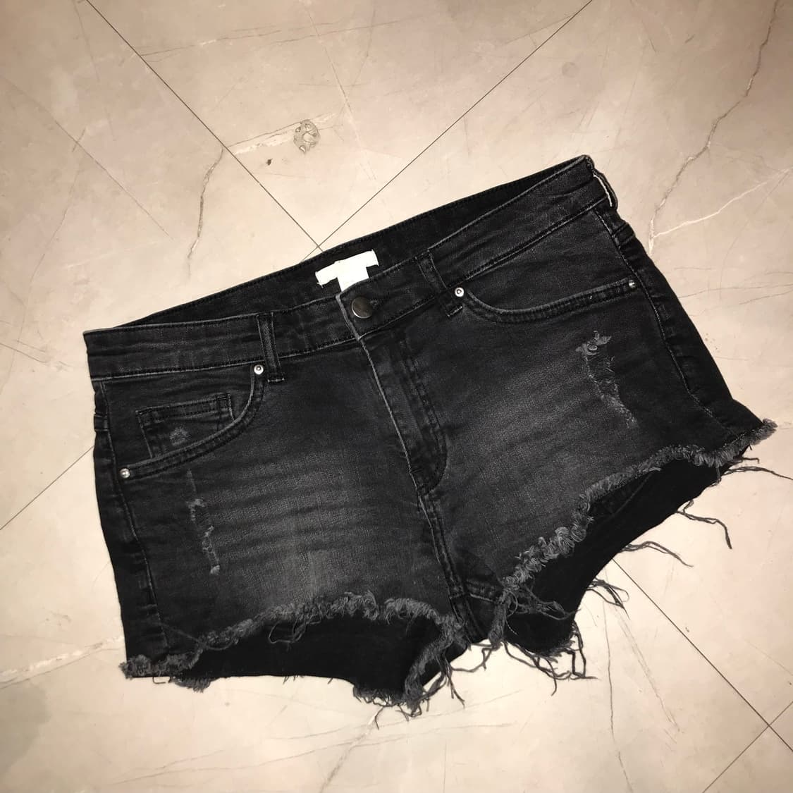 H&M 갸루 펑크 데미지 로우 워싱 데님 상품이미지2