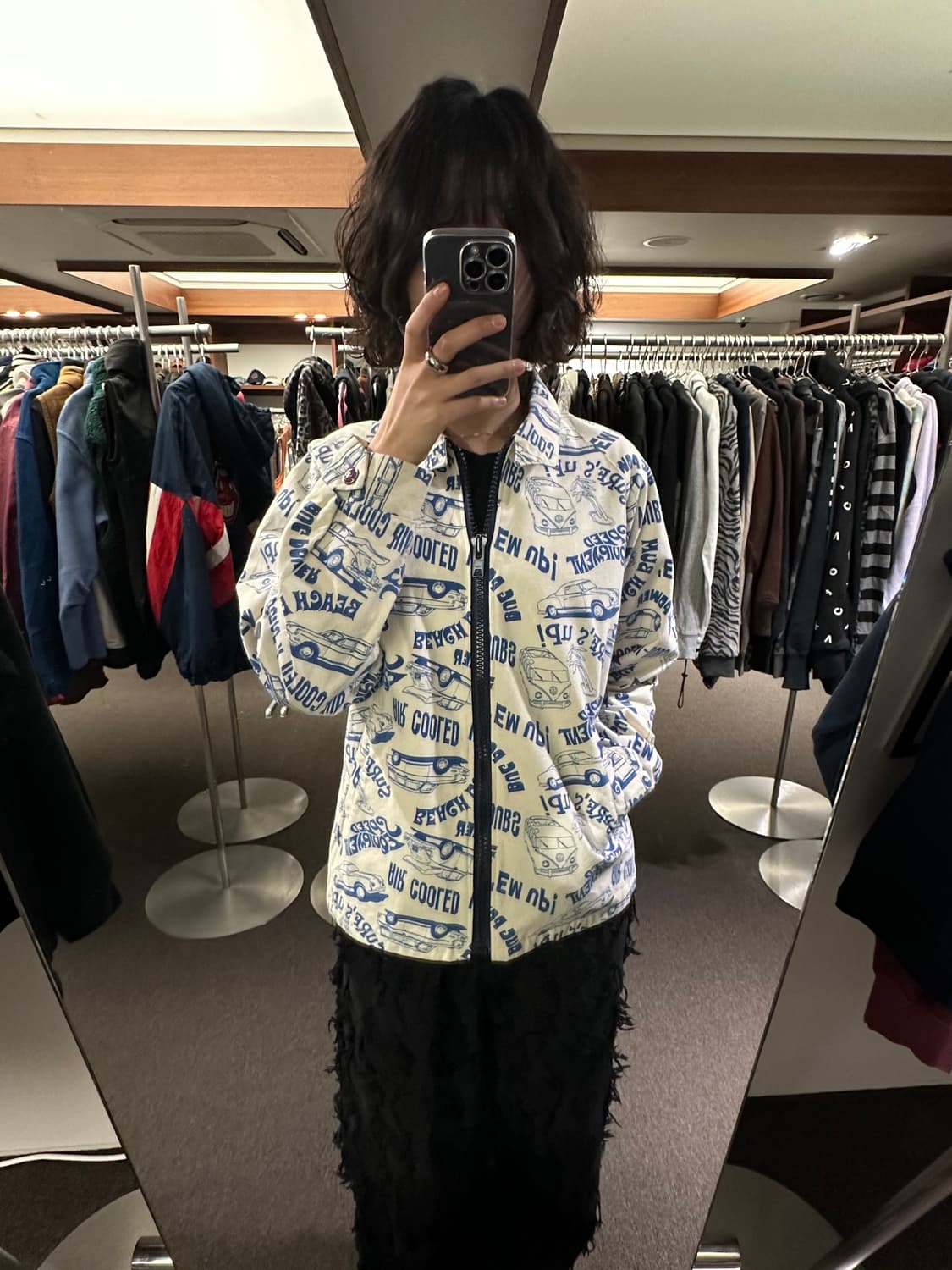 OS)슈가케인 캘리포니아 빈티지 아트워크 패턴 워크 코치 자켓 상품이미지2