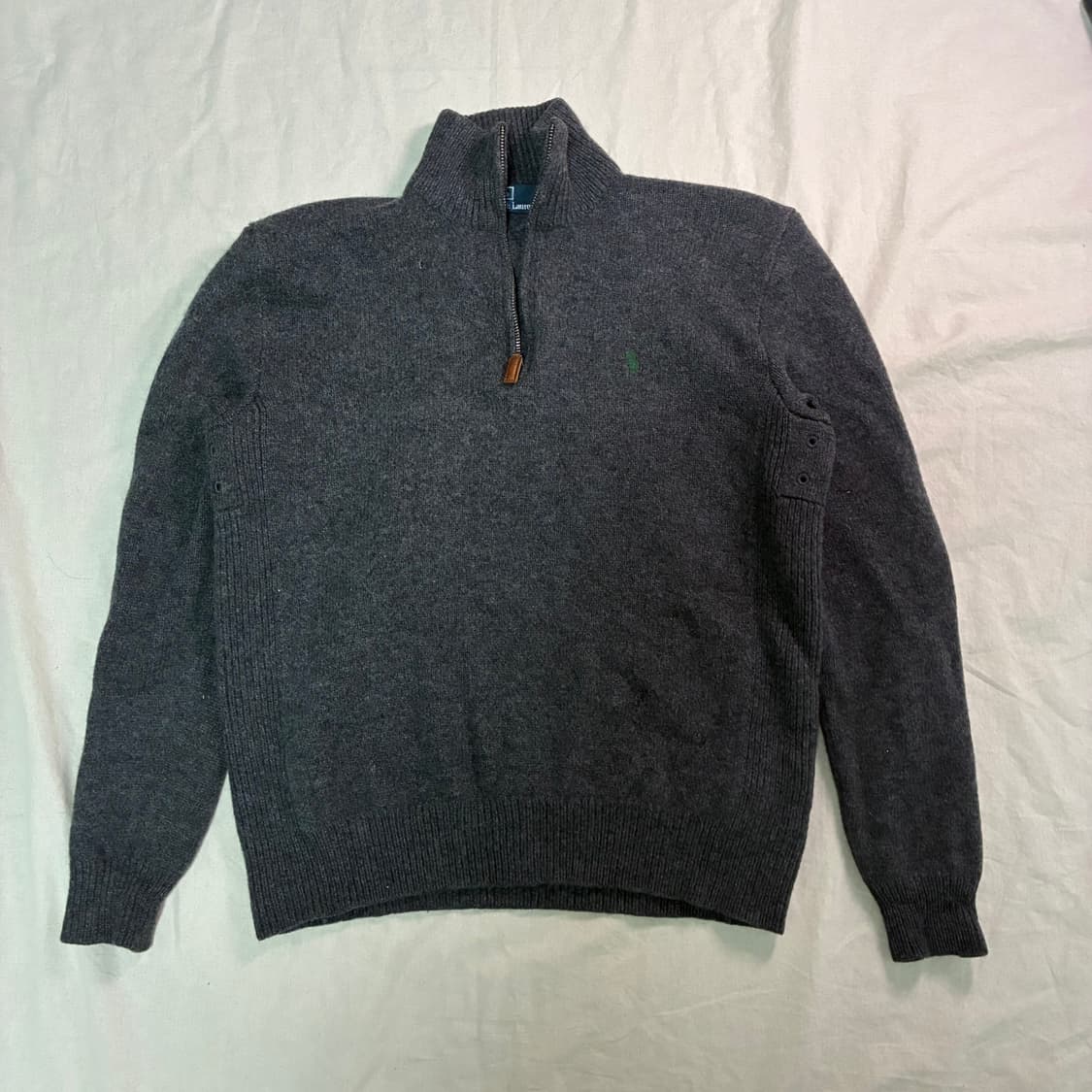 폴로 랄프로렌 차콜 반집업 니트 상품이미지1