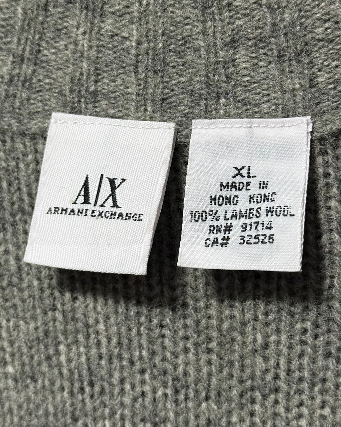 아르마니 익스체인지 램스울 양 모 하이넥 니트 스웨터 집업 투웨이 명품  상품이미지7