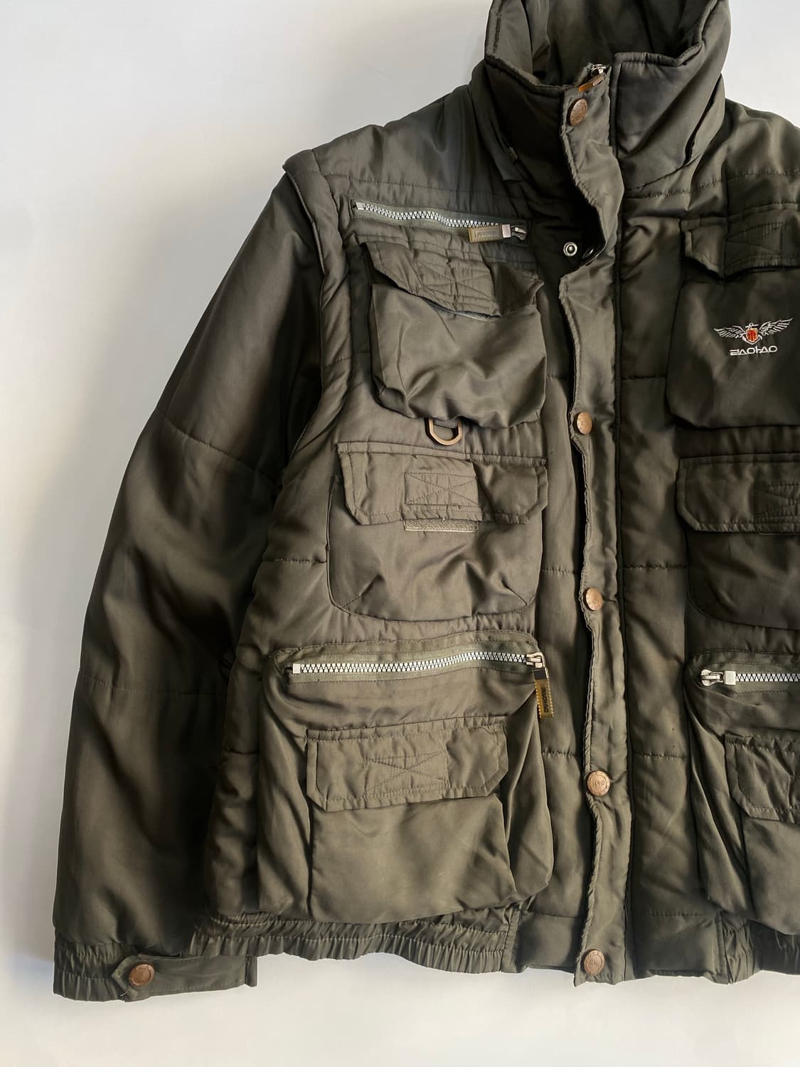 [XL] Vintage 카키 유틸리티 패딩 상품이미지5