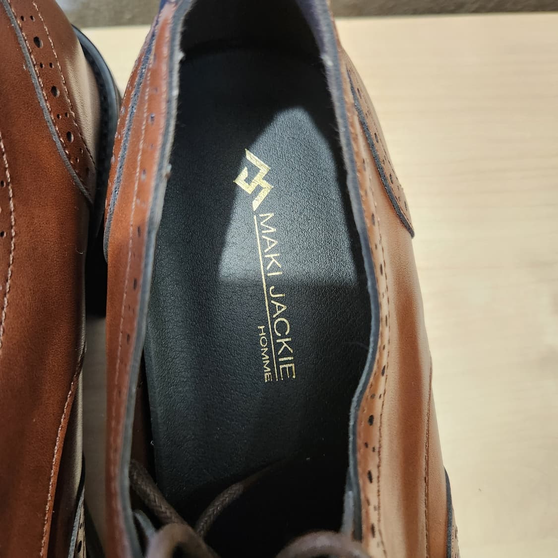 MAKI JACKIE 브라운 윙팁 👞 새상품급 280 / 클래식 남친룩 상품이미지5