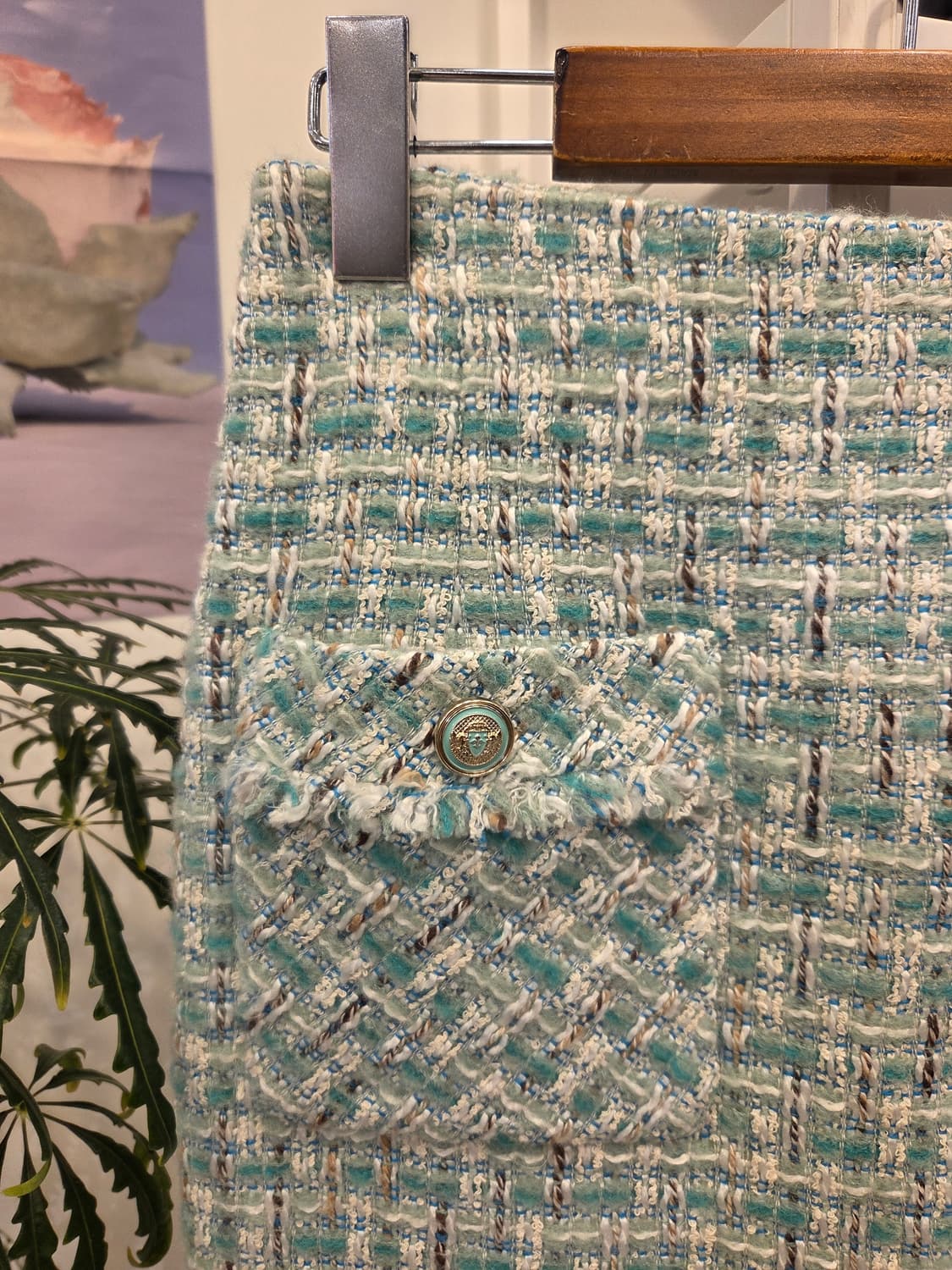 미샤 트위드 슬릿 스커트 상품이미지2