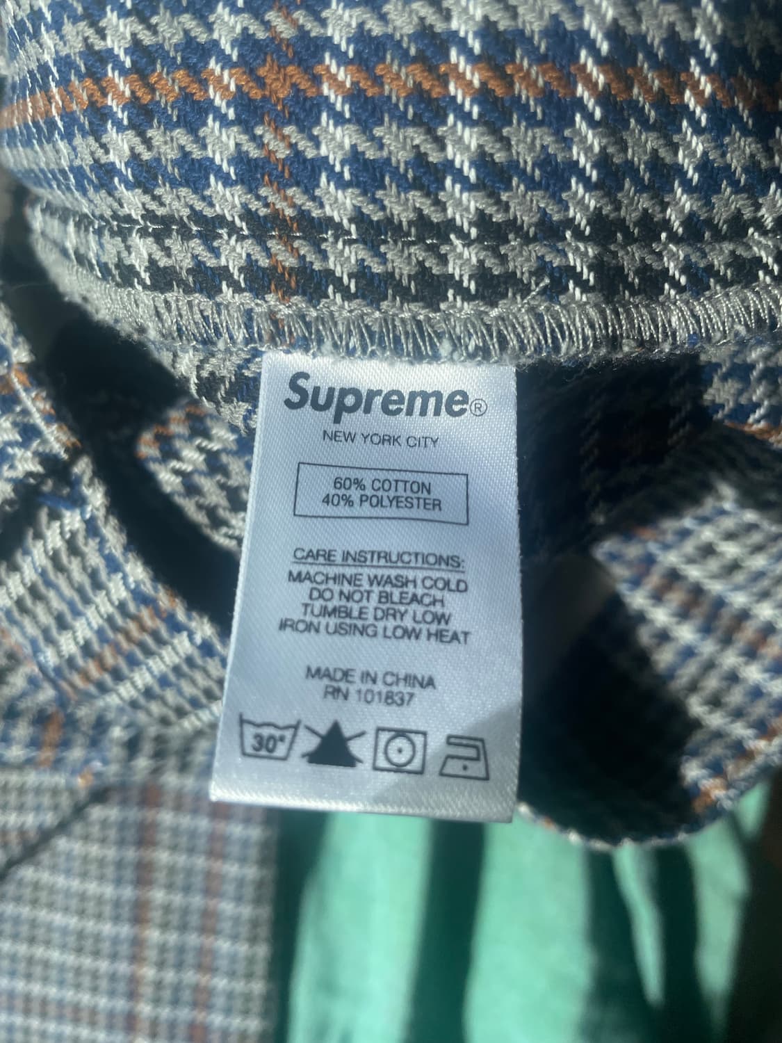 [34] 슈프림 워크팬츠 그레이 플레이드(ss18)  상품이미지3