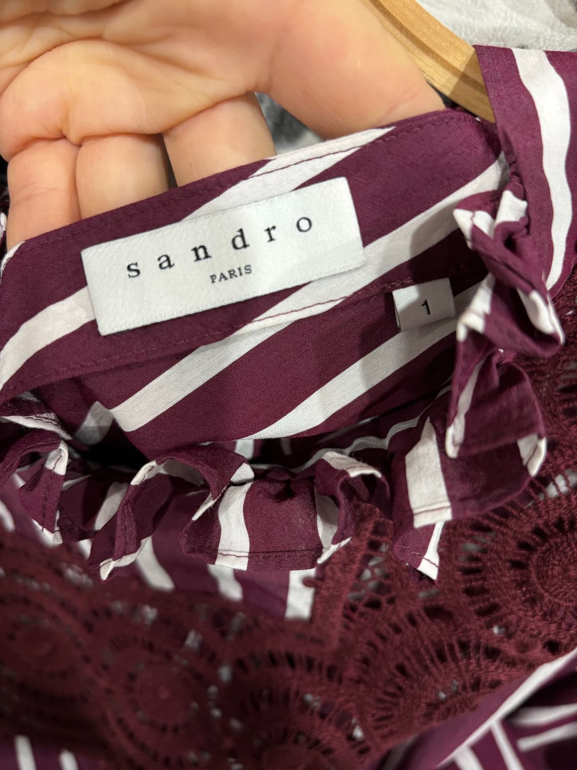 (정가48만원 귀한매물) sandro 산드로 크로쉐 블라우스 *진짜예쁨* 상품이미지9