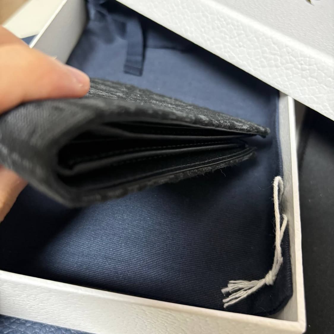 디올 오블리크 반지갑 블랙 풀박스 상품이미지6