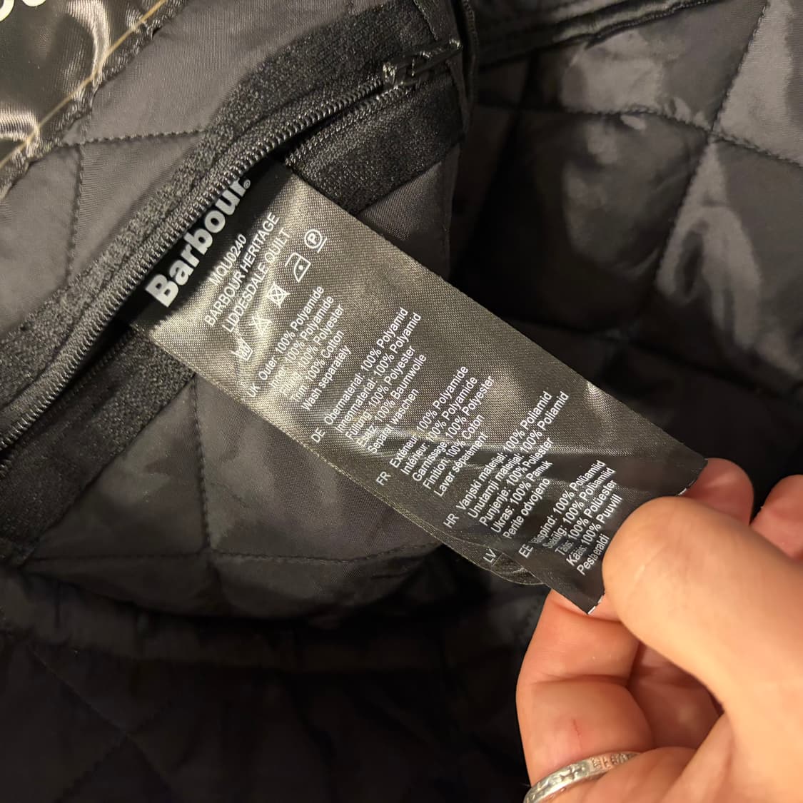 [S] 바버 헤리티지 리데스데일 블랙 퀼팅 자켓 B390 상품이미지8