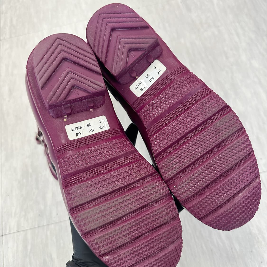 헌터 글로스 쇼트 레인부츠 장화 여름 장마 롱 바이올렛 여성 240mm 상품이미지6