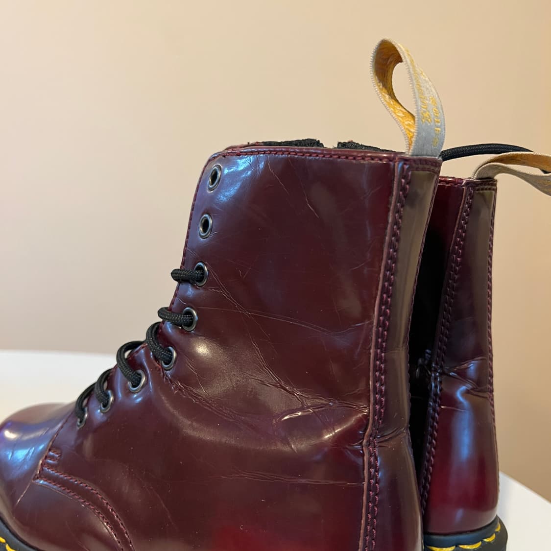 닥터마틴 제이든 II 비건 플랫폼 부츠 체리 레드  상품이미지4