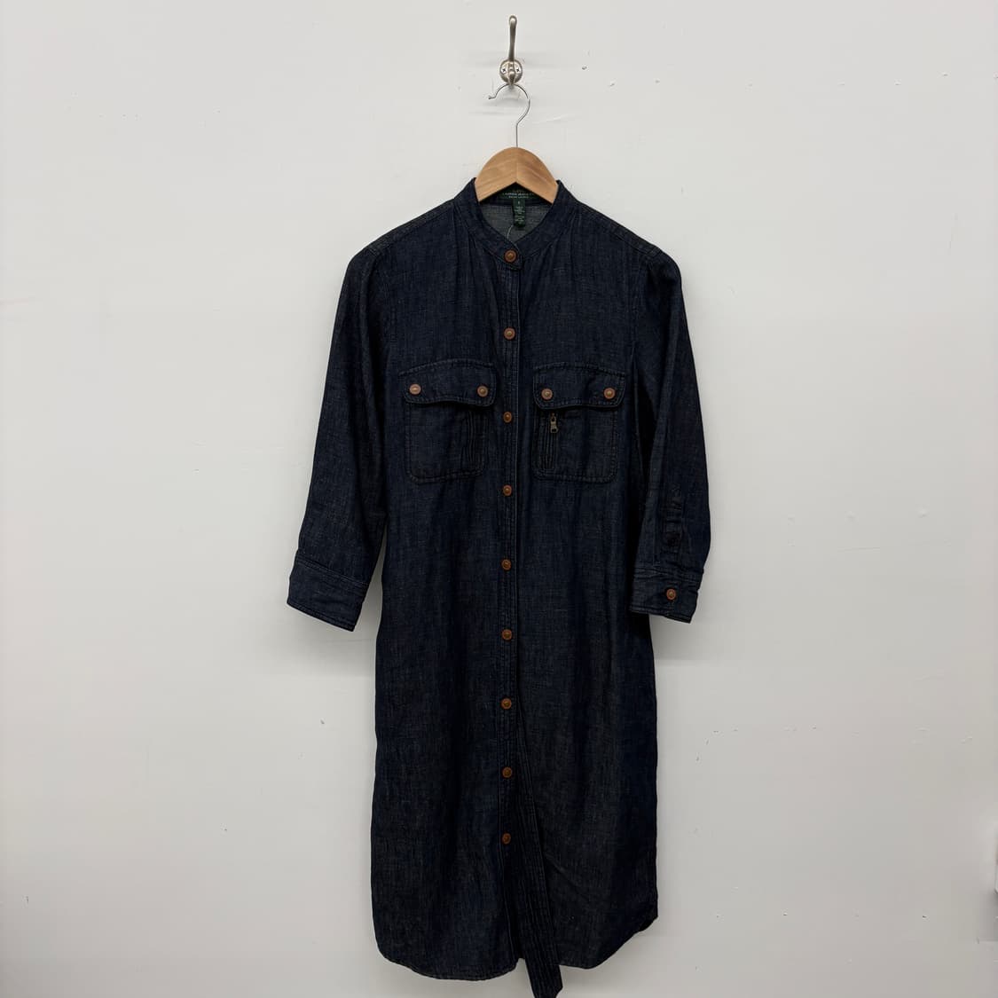 폴로 데님 셔츠 원피스 네이비 여성 M 상품이미지1