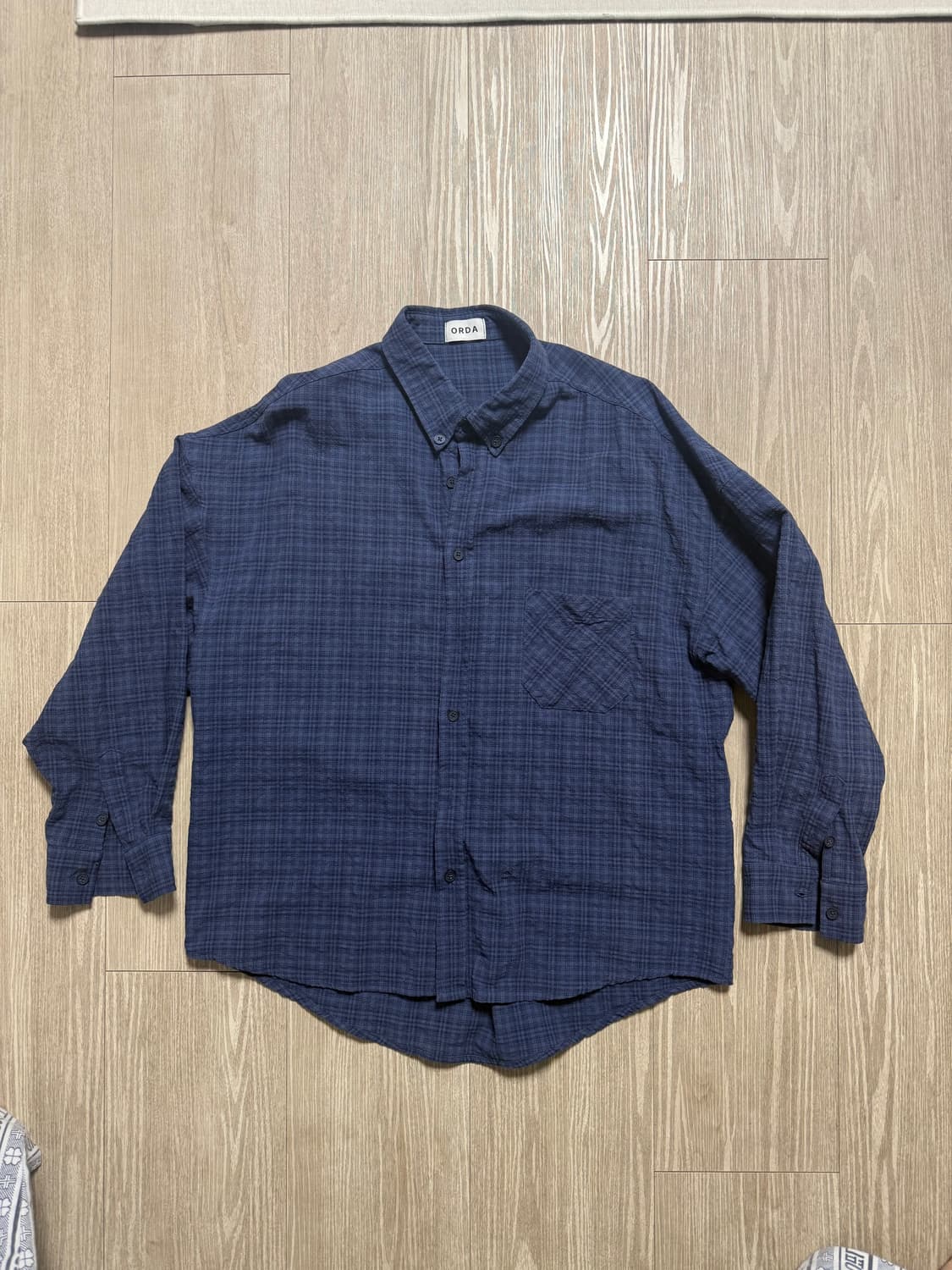 블루 체크 셔츠 상품이미지2