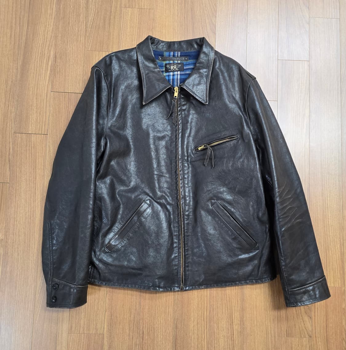 (L) RRL 더블알엘 뉴스보이 레더 자켓 상품이미지1