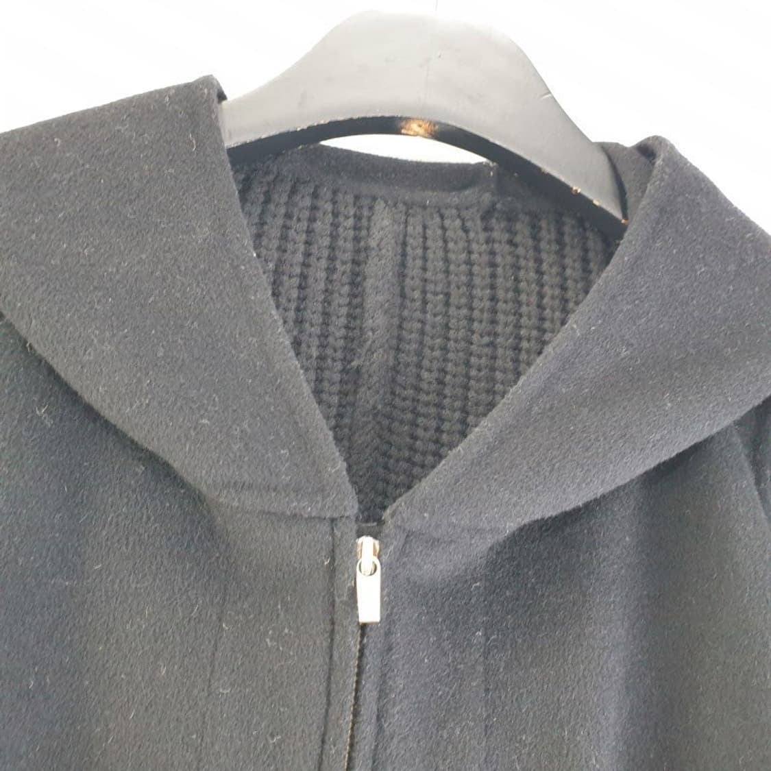 SI 여성85-160 블랙 울혼방 후드 자켓 M5902 상품이미지3