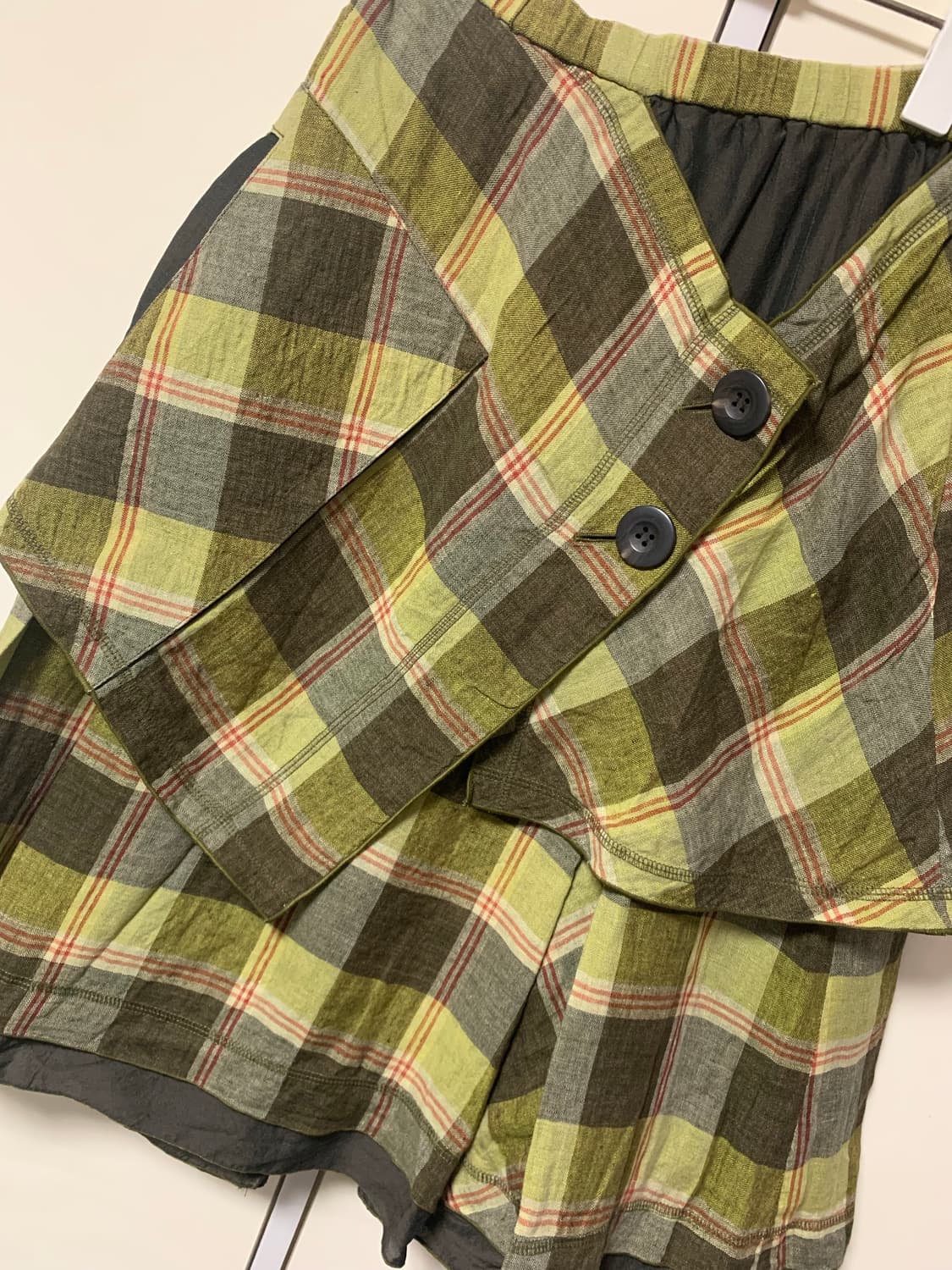 모리걸 하구미 E-clat JPN 체크 레이어드 스커트 상품이미지2