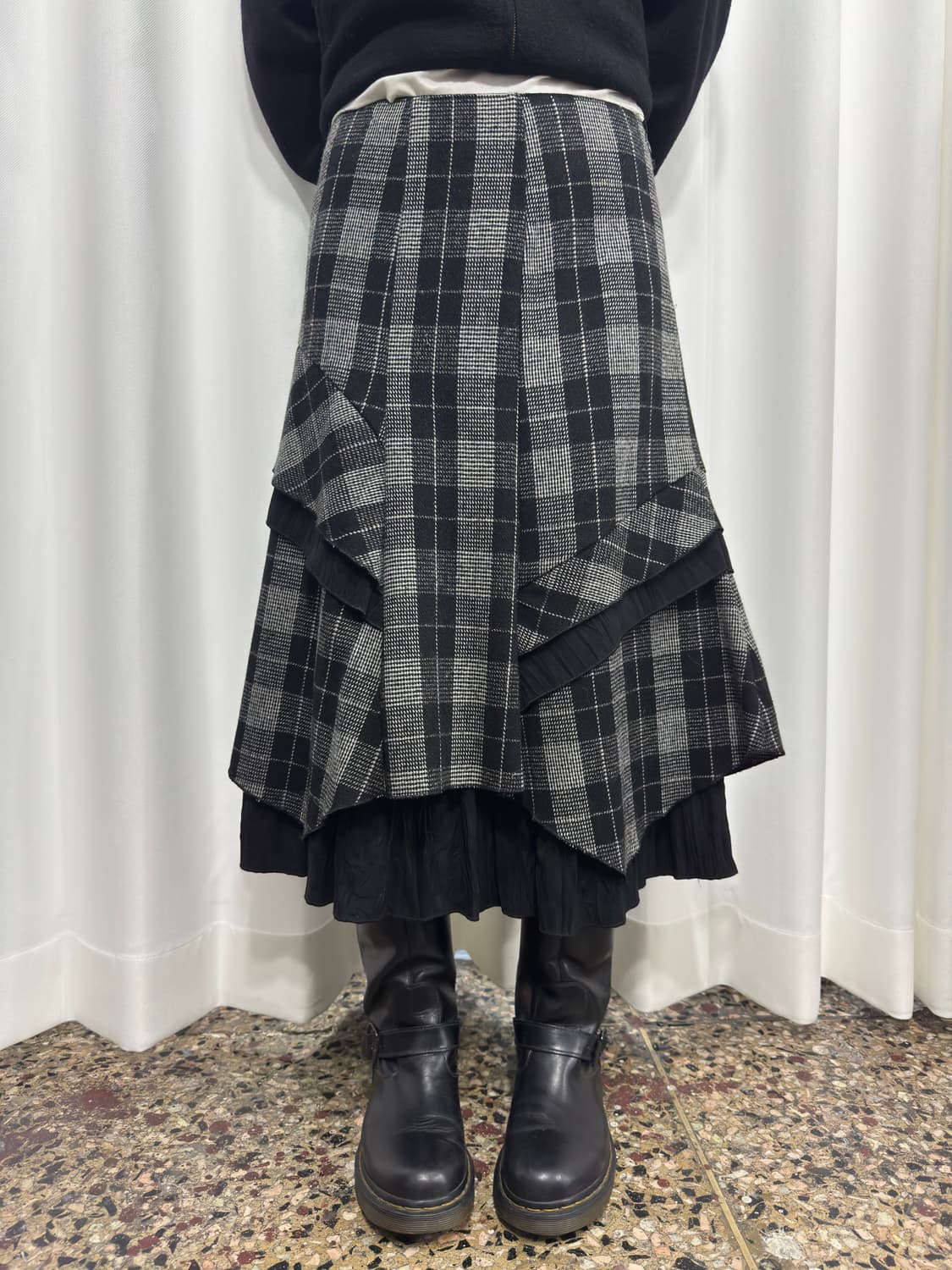 check design skirt 상품이미지3