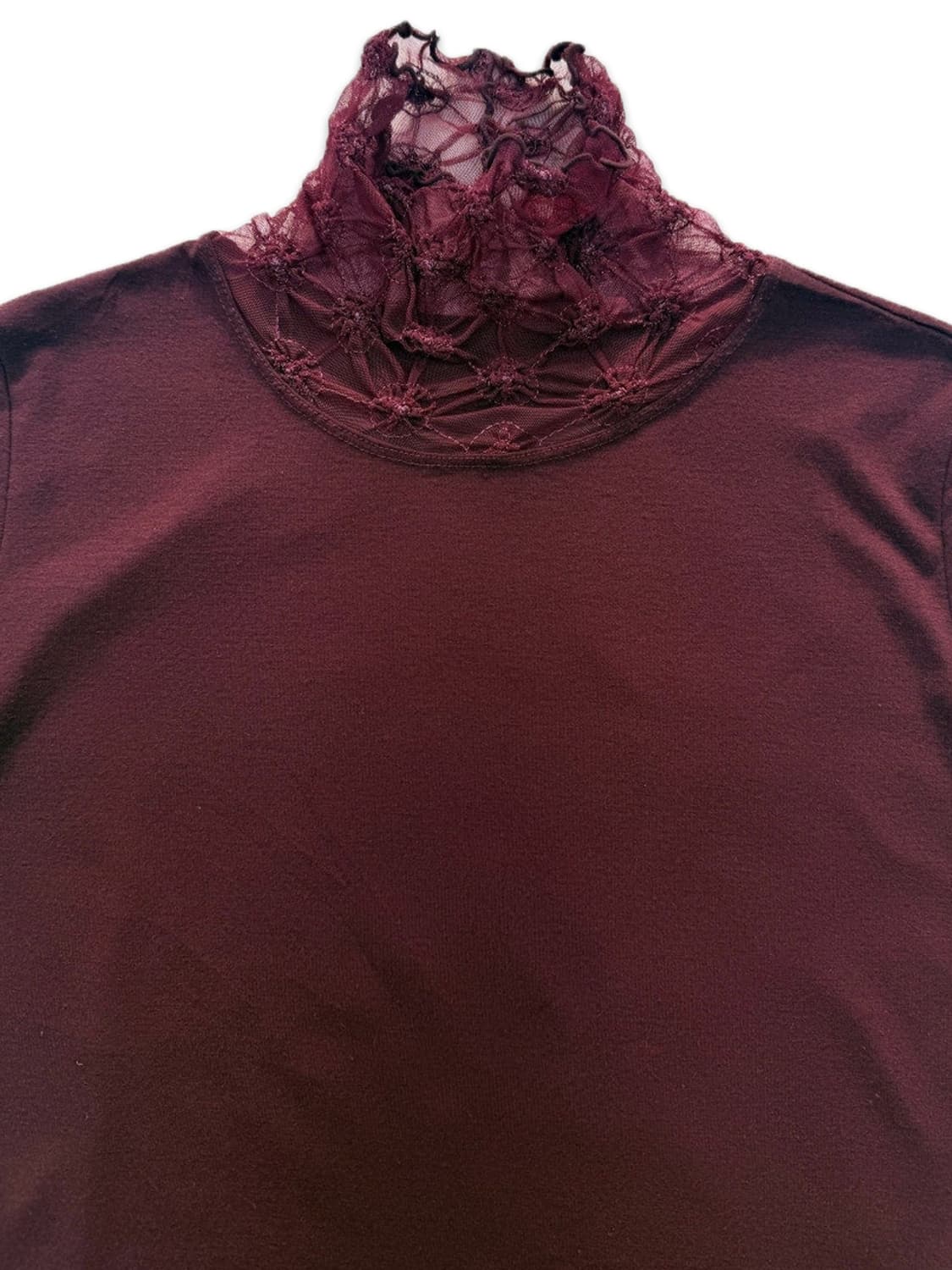 빈티지 바이올렛 레이스 레이어드 긴팔티 상품이미지3