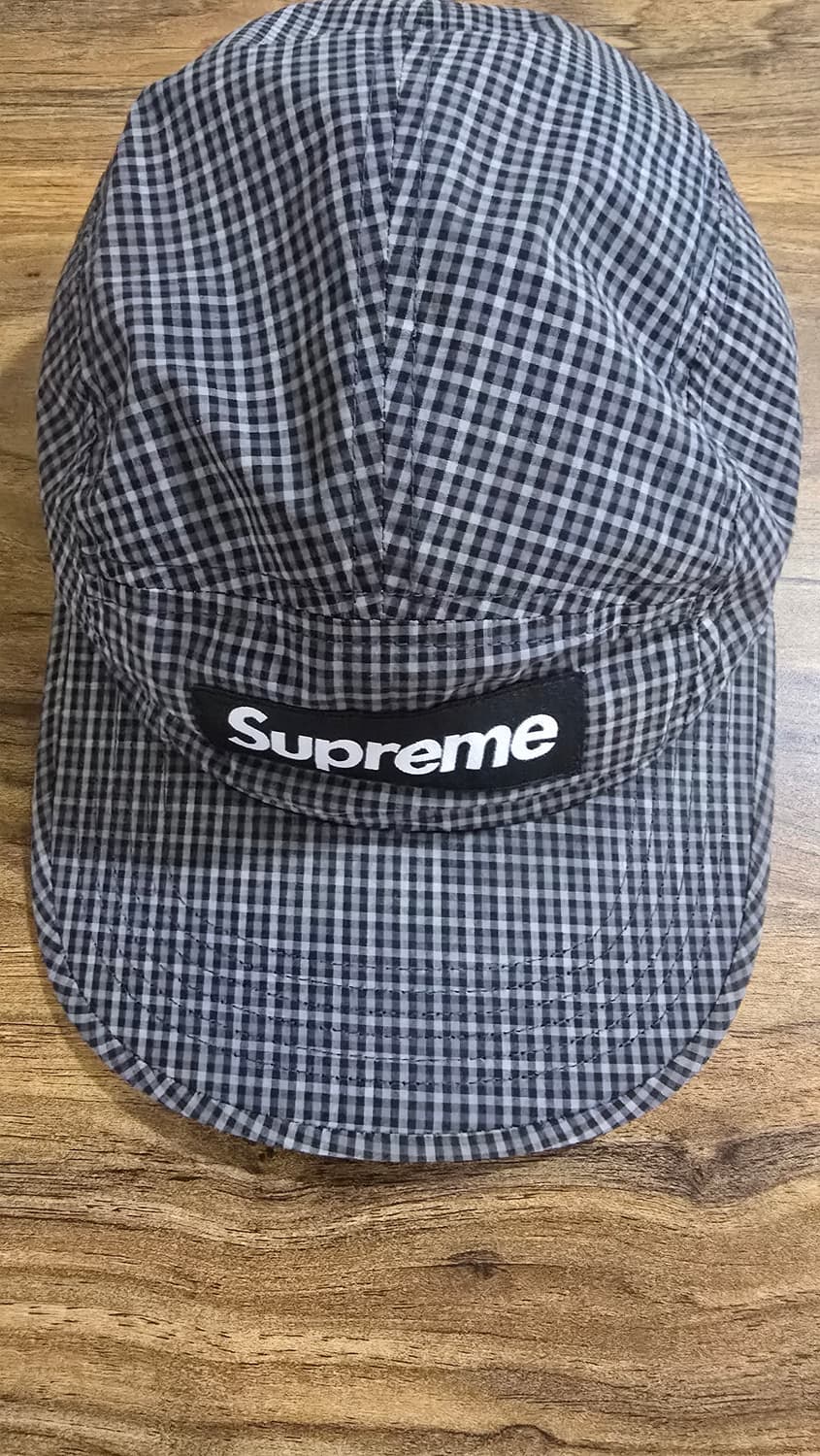 슈프림 코듀라 플레이드 캠프캡 블랙 - 25SS 상품이미지1