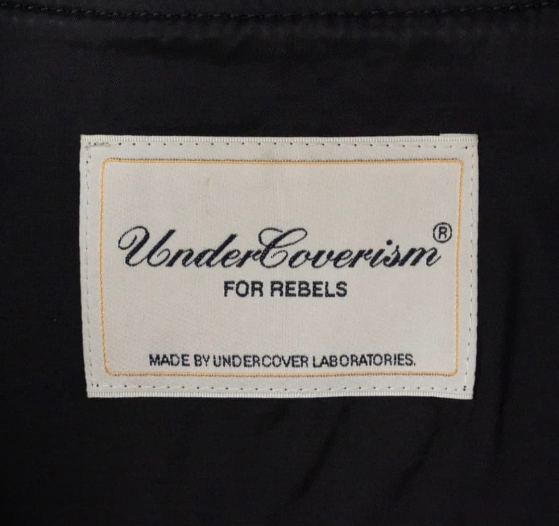 언더커버 1of1 디핸드 레더 봄버 블루종 자켓 상품이미지4