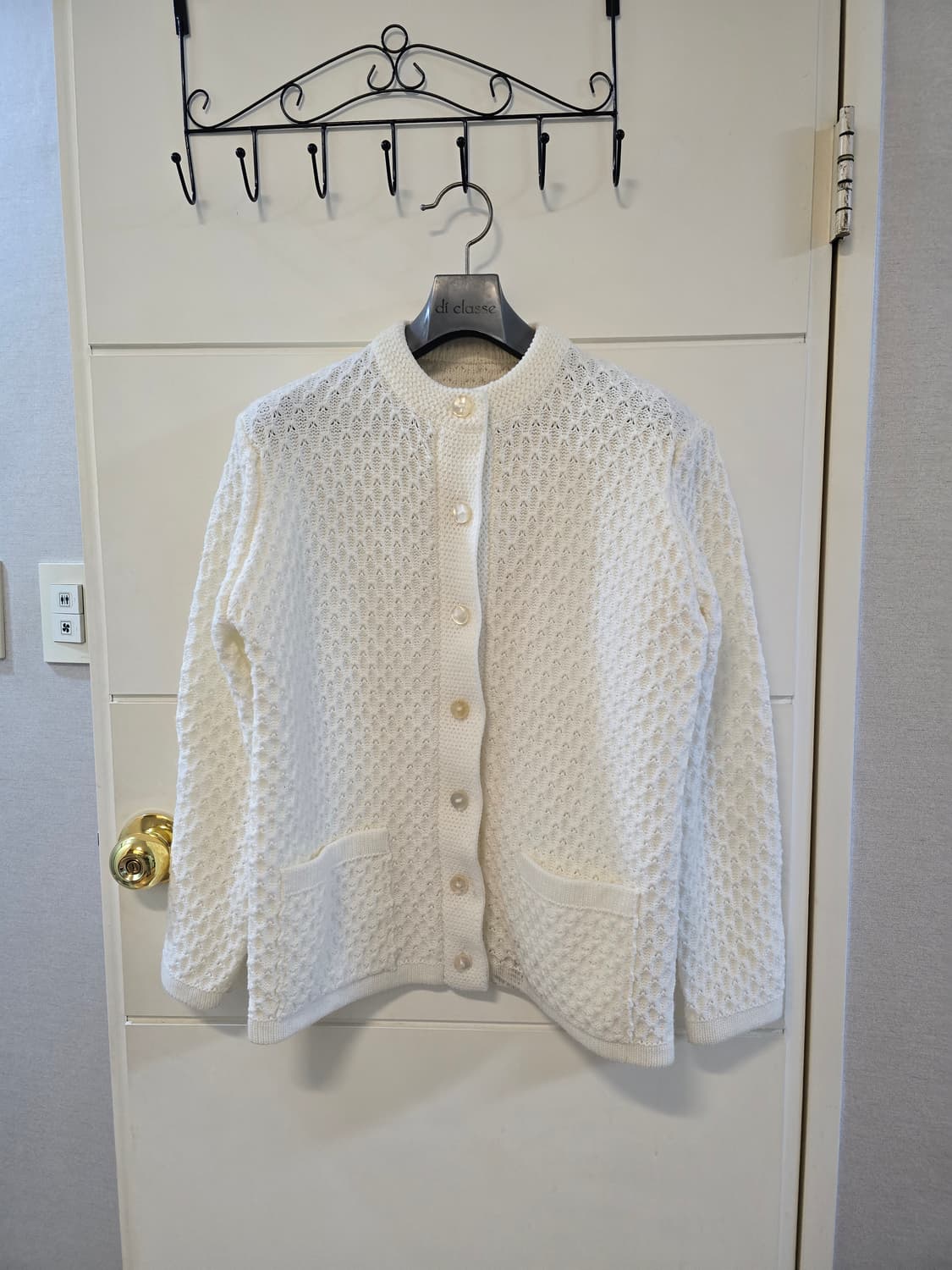 아이보리 니트 가디건 M 상품이미지1