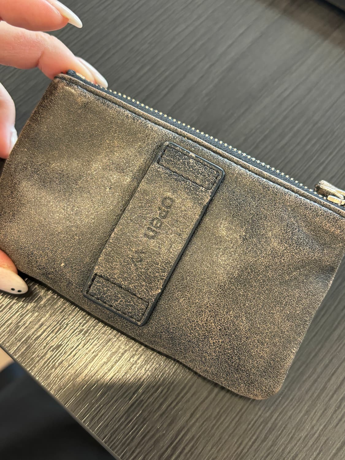 오픈 Yy 스터드 카드지갑 블랙 상품이미지4