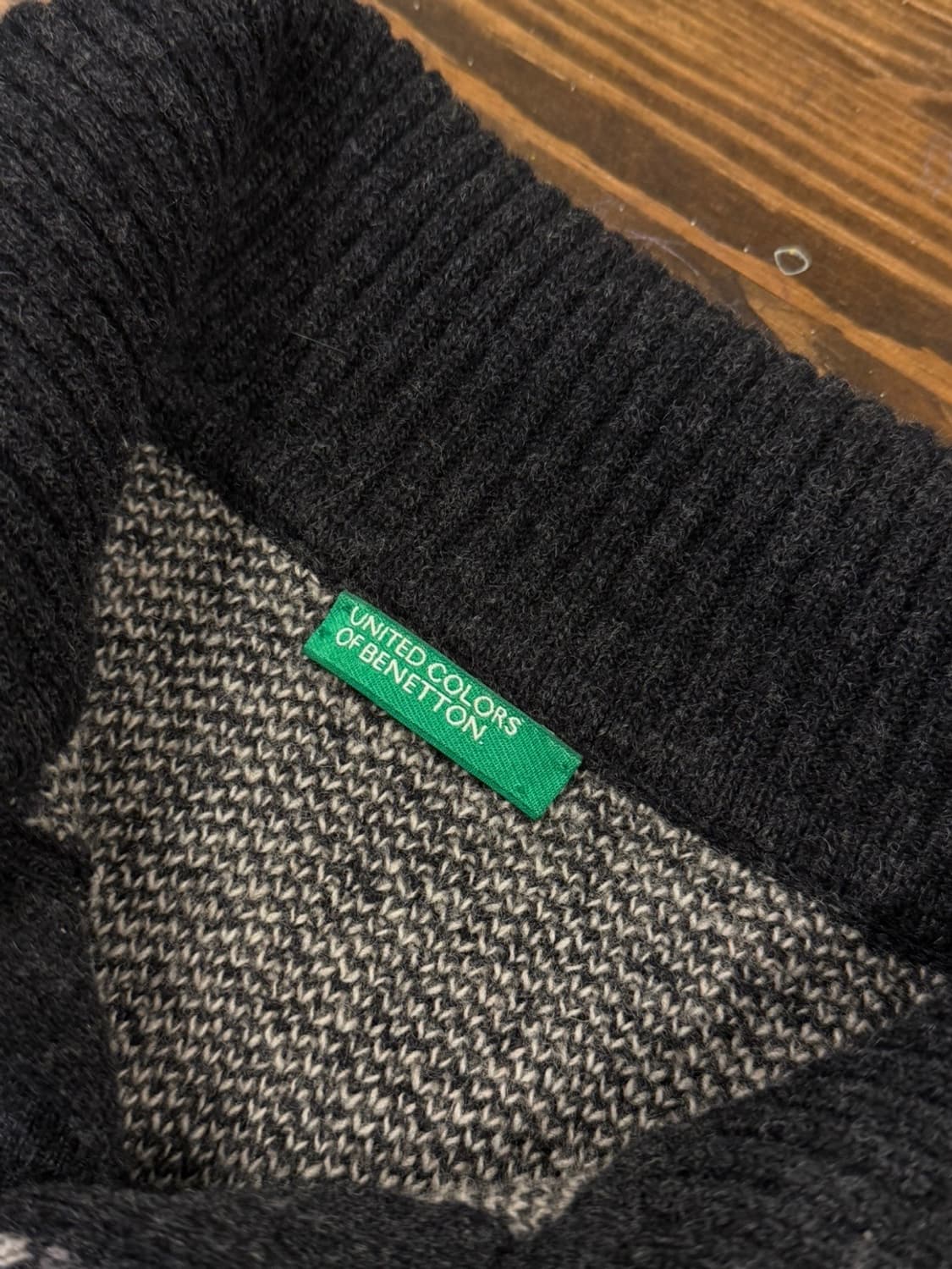 베네통 숄칼라 니트 55~66 상품이미지6