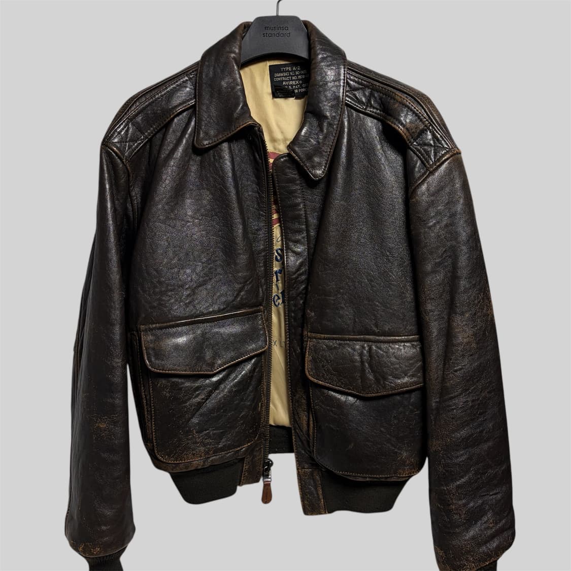 아비렉스 a-2 레더 자켓 100-105 상품이미지1