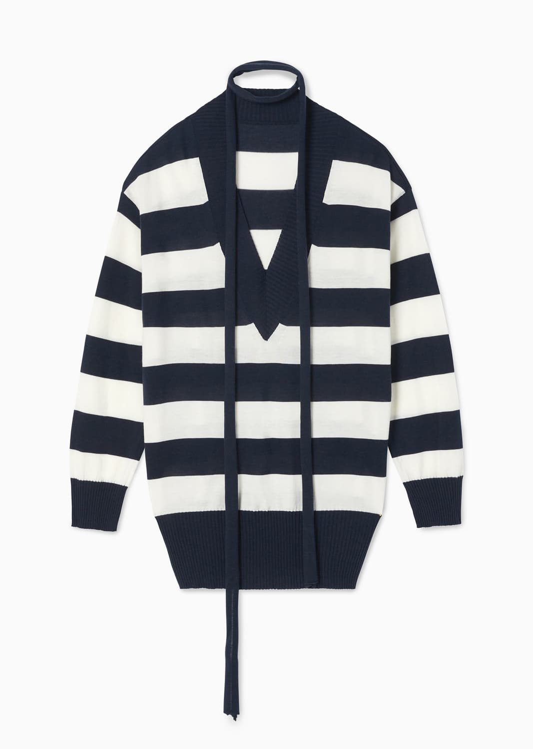 에스이오 스트라이프 브이넥 니트 상품이미지5