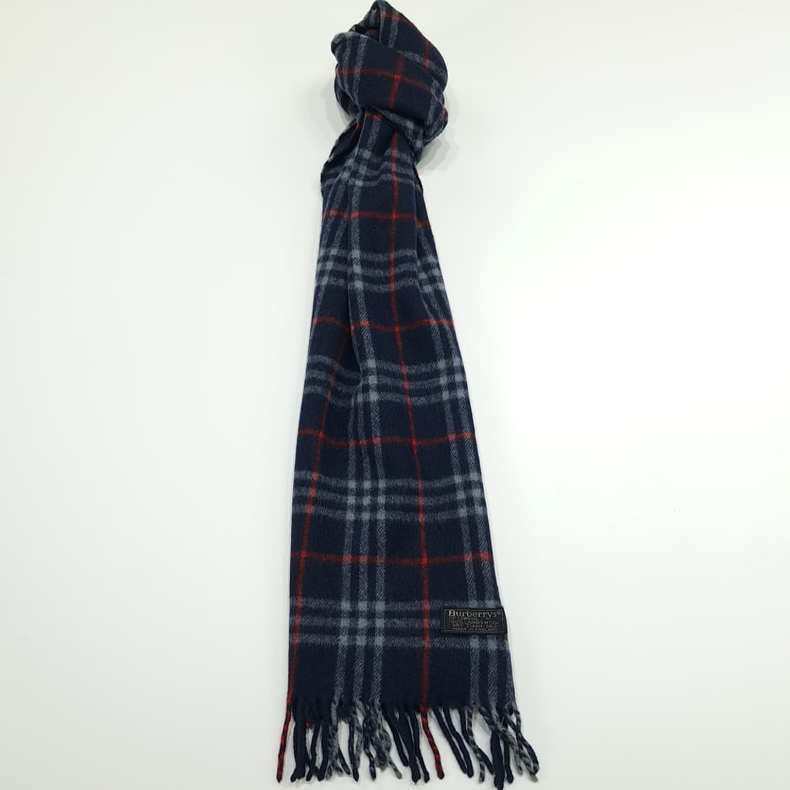 MX229 버버리 네이비 노바체크 램스울 목도리 머플러 상품이미지3