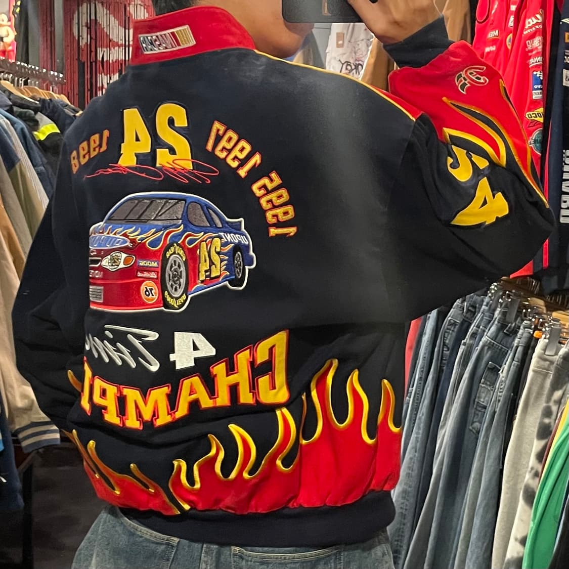 [IM] JH 제프해밀턴 X 나스카 챔피언스 플레임 코튼 레이싱 자켓 상품이미지6