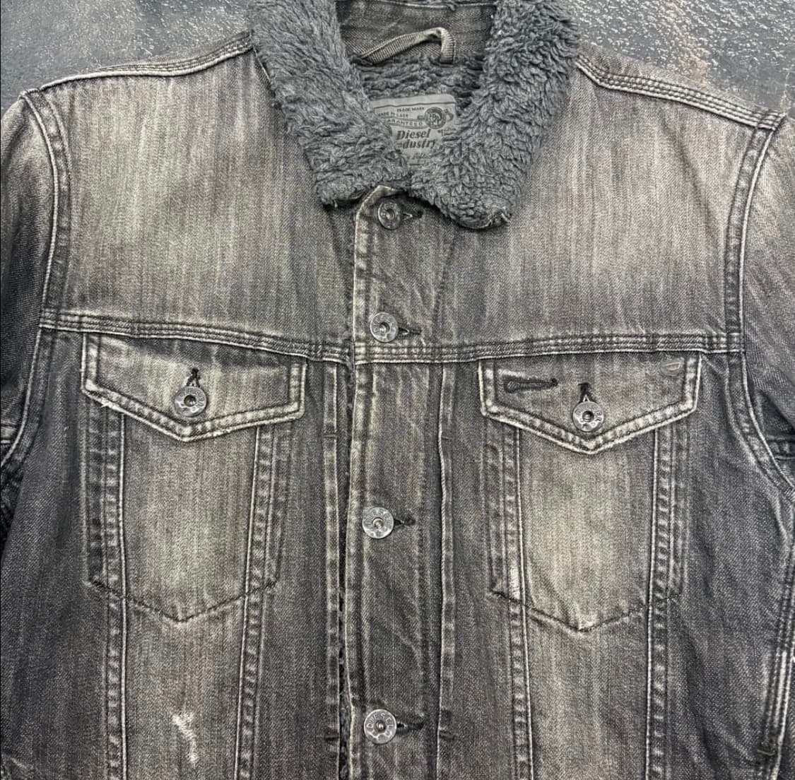 디젤 워싱 털 쉐르파 데님 자켓 (95) 상품이미지3
