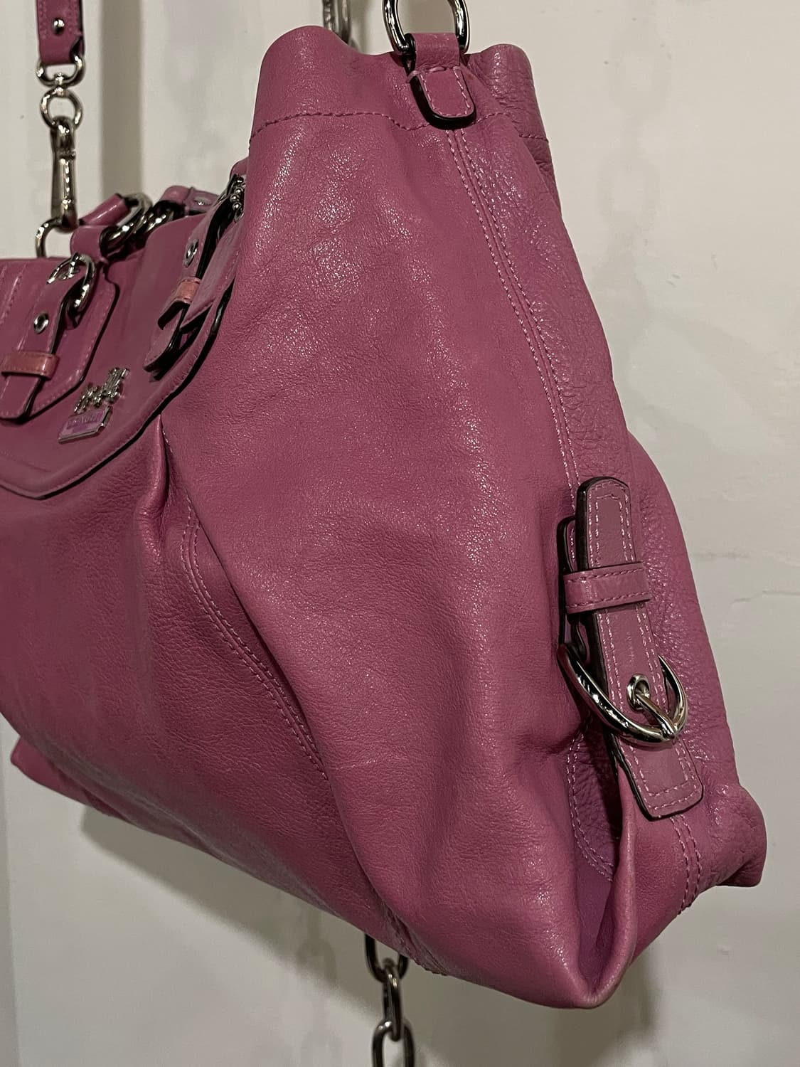 coach 코치 가죽 핑크 숄더 크로스 토트백 갸루 상품이미지3