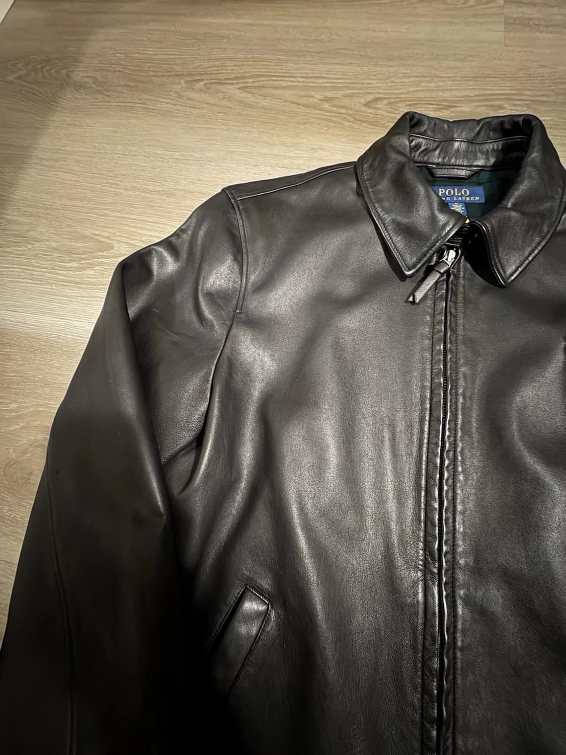 M 폴로 랄프로렌 맥스웰 레더 가죽 자켓 블랙 상품이미지5