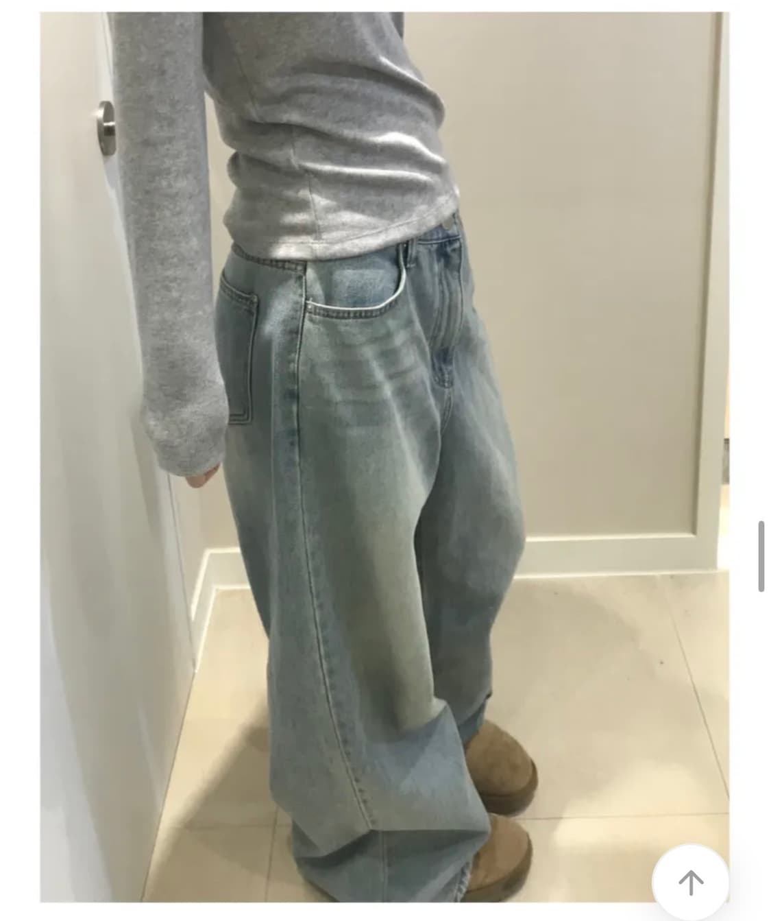 연청바지 데님 청바지 soft-fade wide denim 상품이미지3