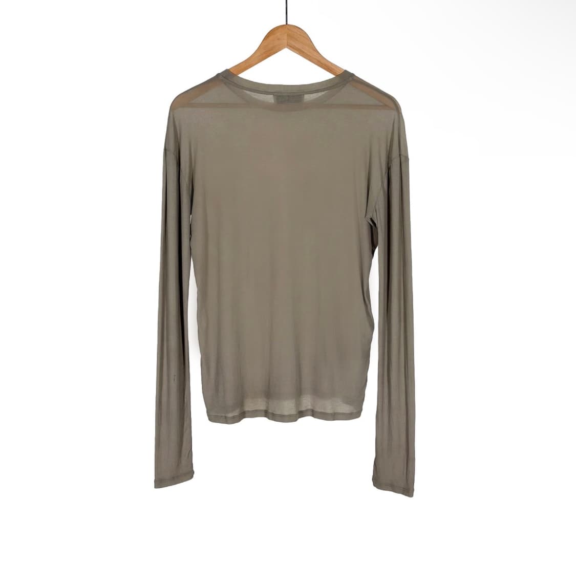 [S] 미우미우 여성 로고 패치 저지 긴팔 롱슬리브 티셔츠 퍼미스 스톤 상품이미지3