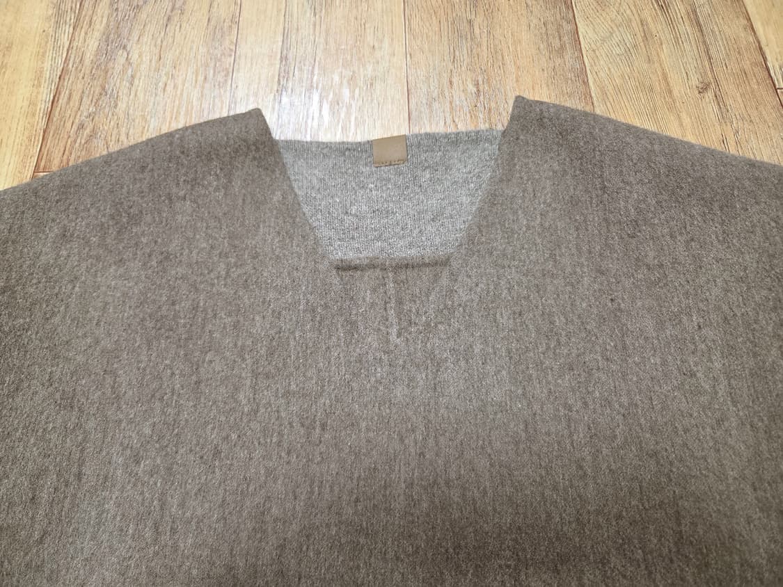 시스템(SYSTEM) V넥 울 블렌드 오버사이즈 탑 프리사이즈 상품이미지3