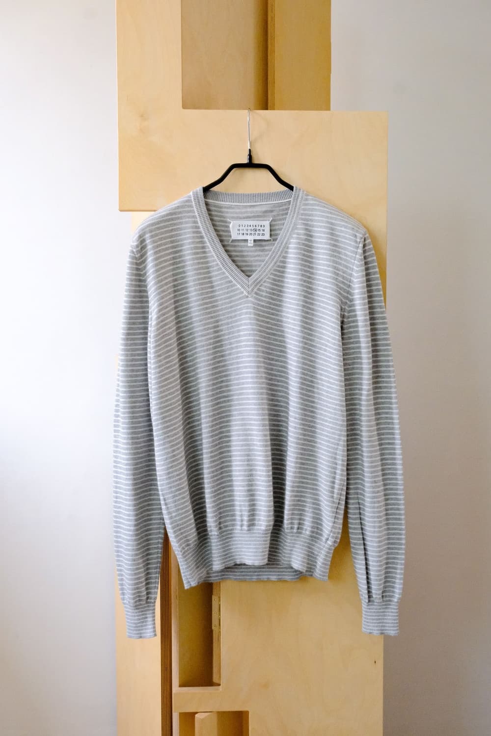 마르지엘라 브이넥 스트라이프 니트 S 상품이미지1