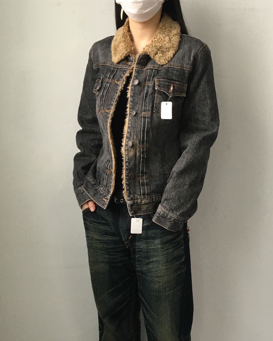 Gap fake fur point denim jacket 상품이미지5