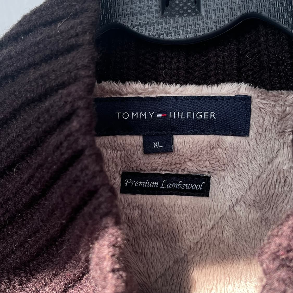 타미힐피거 사선 조직패턴 가디건 내부 퍼시어링  XL 상품이미지5