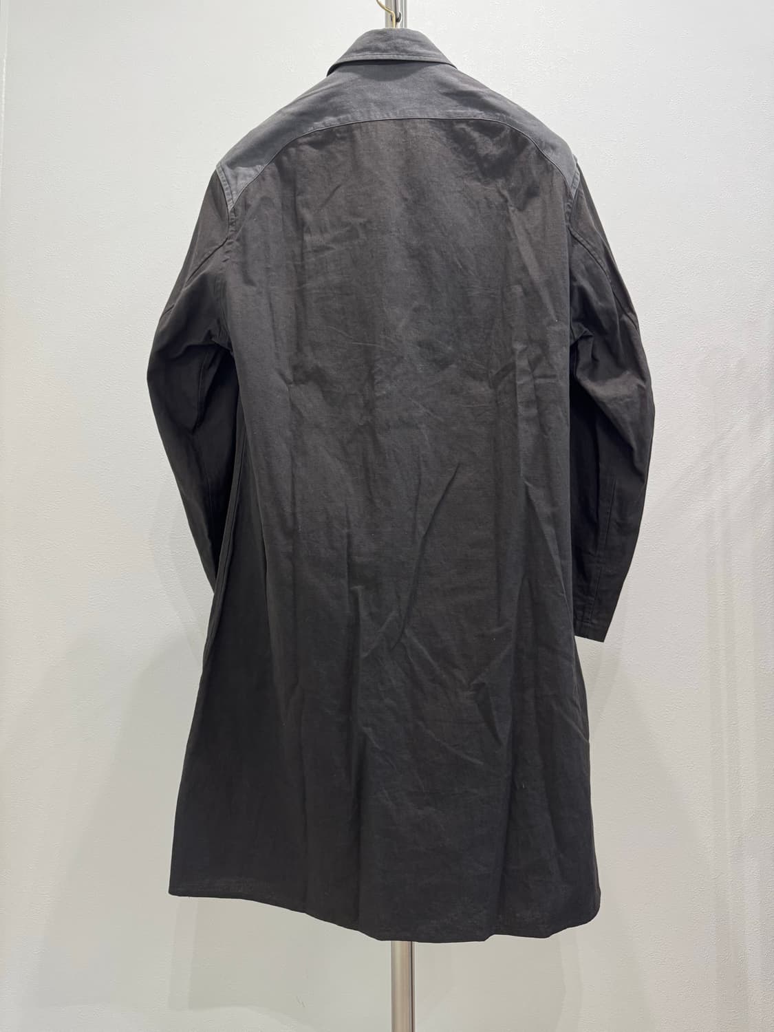 요지야마모토 뿌르옴므 18ss 바이컬러 롱 셔츠 코트 상품이미지3