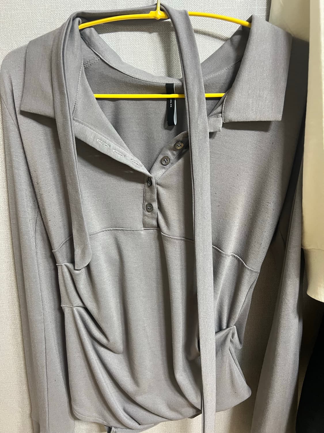 플레어업 드레이프 셔츠 그레이 상품이미지5