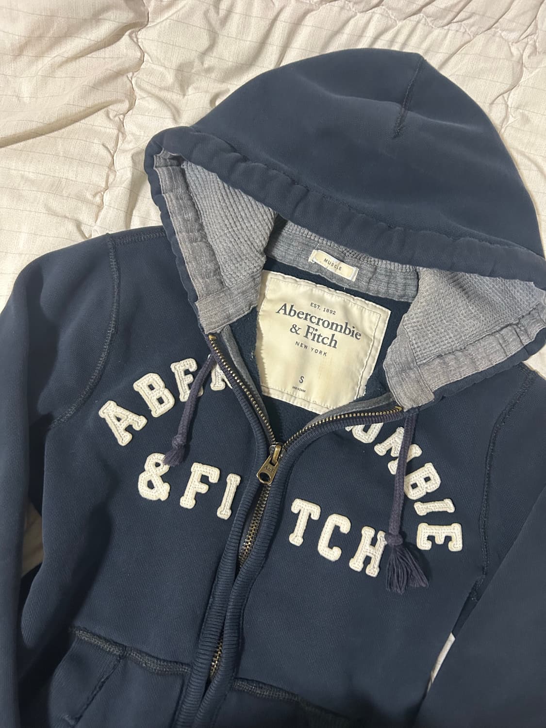 아베크롬비 아치로고 후드집업 상품이미지4