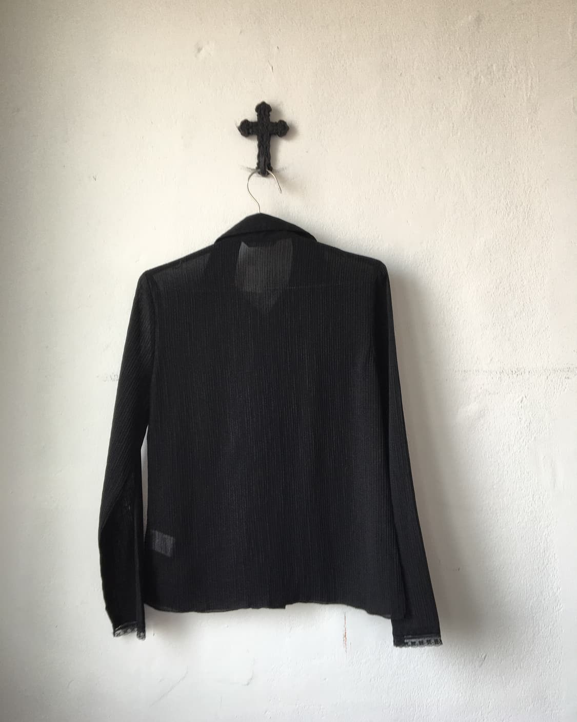 Lace trimming pattern shirt 상품이미지3