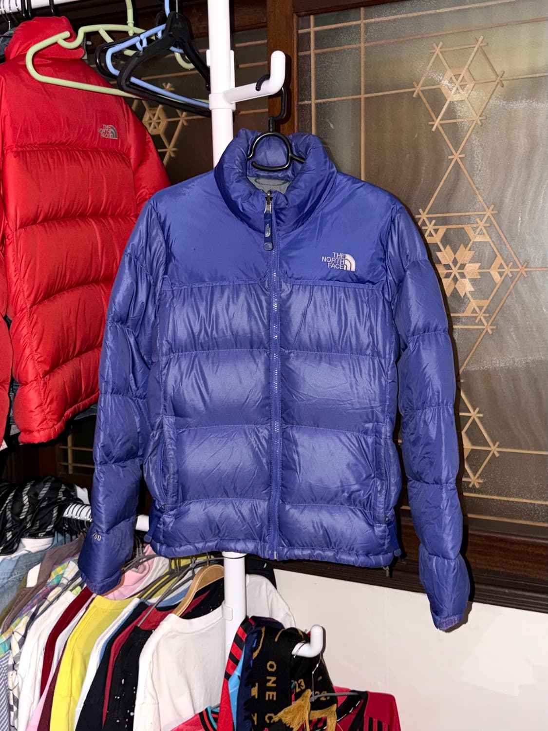 노스페이스 700 눕시 구스다운 패딩 블루 상품이미지1